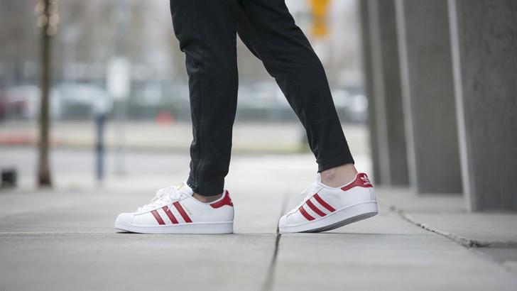 adidas Superstar 80s White/Scarlett // Available Now