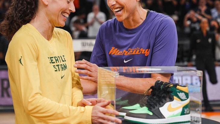 Diana Taurasi, Phoenix Mercury Gift Sue Bird a Custom Air Jordan 1